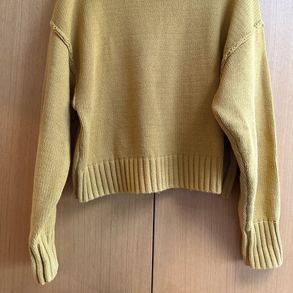 Zara Women's Yellow Crew Neck Sweater, size L - Picture 3 of 6